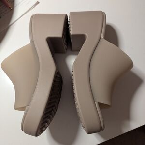 Women's Crocs LiteRides Heels Beige